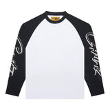 Corteiz Mens Allstarz Raglan Longsleeve White / Black