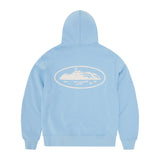 Corteiz Island Puff Print Zip Hoodie 'Baby Blue'