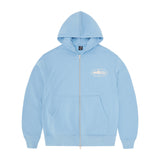 Corteiz Island Puff Print Zip Hoodie 'Baby Blue'
