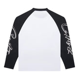 Corteiz Mens Allstarz Raglan Longsleeve White / Black