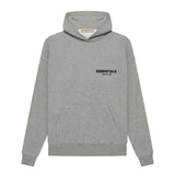 FEAR OF GOD ESSENTIALS Logo Flocked Cotton Hoodie 'Dark Oatmeal'