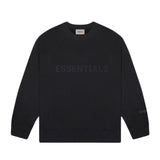 FEAR OF GOD ESSENTIALS 3D Silicon Applique Crewneck Black