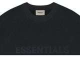 FEAR OF GOD ESSENTIALS 3D Silicon Applique Crewneck Black