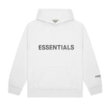 FEAR OF GOD ESSENTIALS 3D Silicon Applique Pullover Hoodie White