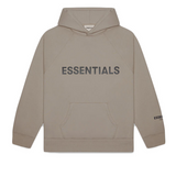 FEAR OF GOD ESSENTIALS 3D Silicon Applique Pullover Hoodie Taupe