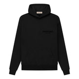 FEAR OF GOD ESSENTIALS Logo Flocked Cotton Hoodie Black