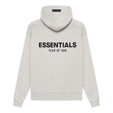 FEAR OF GOD ESSENTIALS Logo Flocked Cotton Hoodie 'Light Oatmeal'