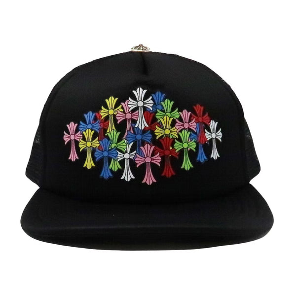 Chrome Hearts 'Multi Color Crosses' Trucker Hat (Black)