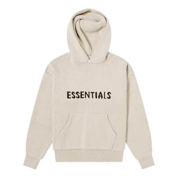 Fear Of God Essentials Knit Hoodie 'Stone'