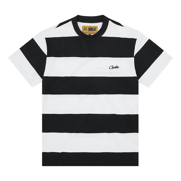 Corteiz Striped Tee 'Black'