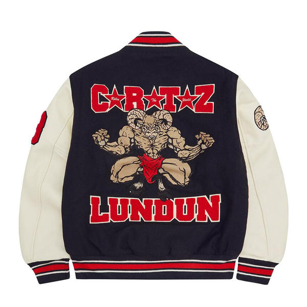 Corteiz Goat Varsity Jacket 'Navy'