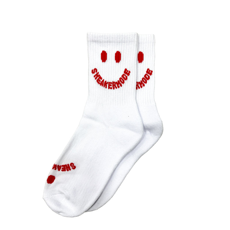 SNEAKERMODE CREW SOCKS (RED)