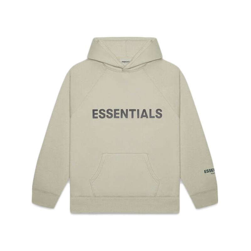 FEAR OF GOD ESSENTIALS 3D Silicon Applique Pullover Hoodie Moss