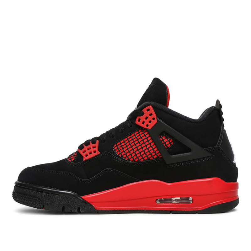 Air jordan 4 retro red deals black