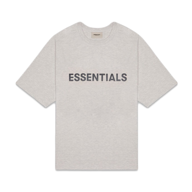 FEAR OF GOD ESSENTIALS 3D Silicon Applique Boxy T-Shirt Oatmeal
