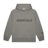 FEAR OF GOD ESSENTIALS 3D Silicon Applique Pullover Hoodie Charcoal