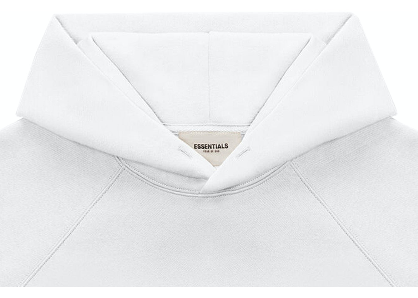 FEAR OF GOD ESSENTIALS 3D Silicon Applique Pullover Hoodie White SNEAKERMODE