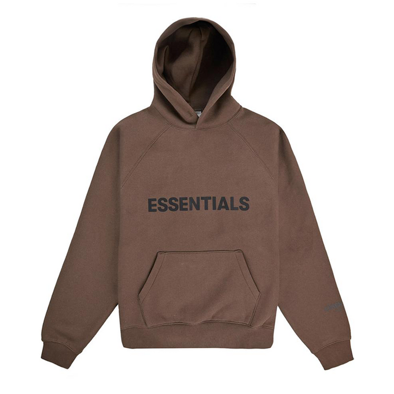 FEAR OF GOD ESSENTIALS x SSENSE Pullover Hoodie Applique Logo Rain Drum / Brown