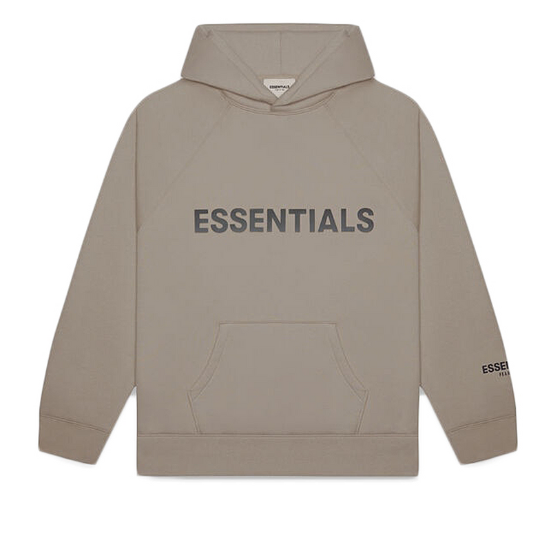 FEAR OF GOD ESSENTIALS 3D Silicon Applique Pullover Hoodie Taupe
