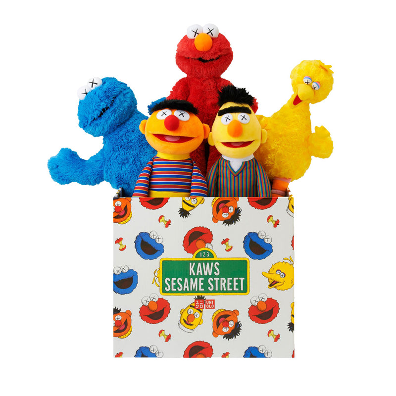 KAWS Sesame Street Uniqlo Plush Toy Complete Box Set Multi